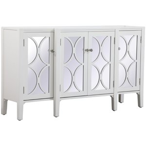 elegant decor modern 4 door accent sideboard in hand painted white