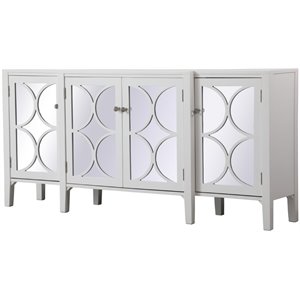 Elegant Decor Modern 72&quot 4-Door Wood Accent Sideboard in White