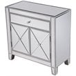 Elegant Decor Contempo 2 Door Contemporary Mirrored Accent Cabinet in Silver