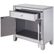 Elegant Decor Contempo 2 Door Contemporary Mirrored Accent Cabinet in Silver