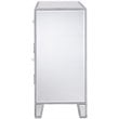 Elegant Decor Contempo 2 Door Contemporary Mirrored Accent Cabinet in Silver