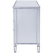 Elegant Decor Contempo 6 Drawer Contemporary Mirrored Dresser in Antique Silver