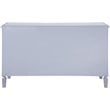 Elegant Decor Contempo 6 Drawer Contemporary Mirrored Dresser in Antique Silver