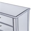 Elegant Decor Contempo 6 Drawer Contemporary Mirrored Dresser in Antique Silver