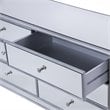 Elegant Decor Contempo 6 Drawer Contemporary Mirrored Dresser in Antique Silver