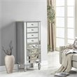 Elegant Decor Reflexion 7 Drawer Mirrored Lingerie Chest in Antique Silver