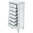 Elegant Decor Reflexion 7 Drawer Mirrored Lingerie Chest in Antique Silver
