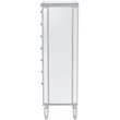 Elegant Decor Reflexion 7 Drawer Mirrored Lingerie Chest in Antique Silver