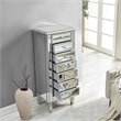 Elegant Decor Reflexion 7 Drawer Mirrored Lingerie Chest in Antique Silver