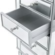 Elegant Decor Reflexion 7 Drawer Mirrored Lingerie Chest in Antique Silver