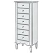 Elegant Decor Reflexion 7 Drawer Mirrored Lingerie Chest in Antique Silver