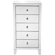Elegant Decor Contempo 5 Drawer Contemporary Clear MIrrored Chest
