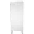 Elegant Decor Contempo 5 Drawer Contemporary Clear MIrrored Chest