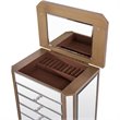 Elegant Decor Contempo 7 Drawer Mirrored Jewelry Armoire in Antique Gold