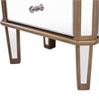Elegant Decor Contempo 7 Drawer Mirrored Jewelry Armoire in Antique Gold