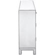 Elegant Decor Reflexion 2 Door Mirrored Nightstand in Antique Silver