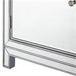 Elegant Decor Reflexion 2 Door Mirrored Nightstand in Antique Silver