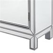 Elegant Decor Reflexion 2 Door Mirrored Nightstand in Antique Silver