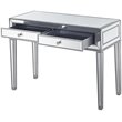 Elegant Decor Reflexion 2 Drawer Mirrored Bedroom Vanity Desk in Antique Silver
