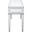 Elegant Decor Reflexion 2 Drawer Mirrored Bedroom Vanity Desk in Antique Silver