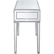 Elegant Decor Reflexion 2 Drawer Mirrored Bedroom Vanity Desk in Antique Silver
