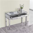 Elegant Decor Reflexion 2 Drawer Mirrored Bedroom Vanity Desk in Antique Silver