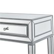 Elegant Decor Reflexion 2 Drawer Mirrored Bedroom Vanity Desk in Antique Silver