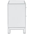 Elegant Decor Reflexion 1 Door Mirrored Nightstand in Antique Silver