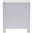 Elegant Decor Reflexion 1 Door Mirrored Nightstand in Antique Silver