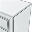 Elegant Decor Reflexion 1 Door Mirrored Nightstand in Antique Silver