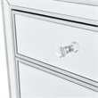Elegant Decor Reflexion 1 Door Mirrored Nightstand in Antique Silver