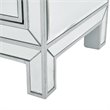 Elegant Decor Reflexion 1 Door Mirrored Nightstand in Antique Silver