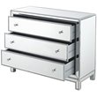 Elegant Decor Reflexion 3 Drawer Mirrored Accent Chest in Antique Silver