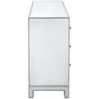 Elegant Decor Reflexion 3 Drawer Mirrored Accent Chest in Antique Silver