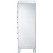 Elegant Decor Reflexion 7 Drawer Petite Mirrored Lingerie Chest in Silver