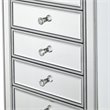 Elegant Decor Reflexion 7 Drawer Petite Mirrored Lingerie Chest in Silver