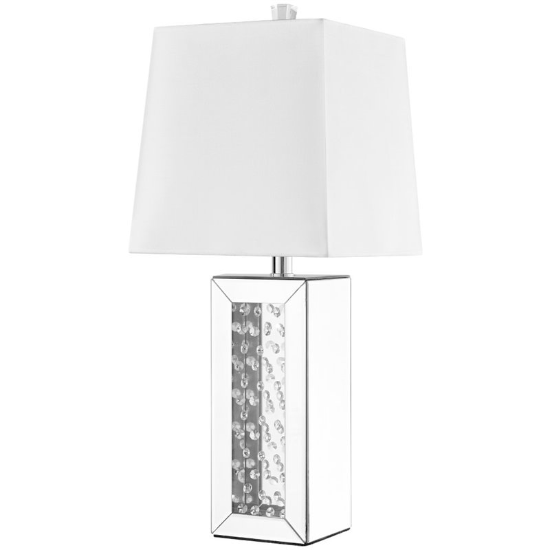 silver sparkly lamp