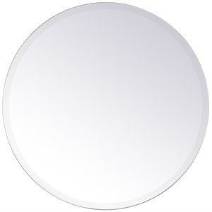 Elegant Decor Gracin 24&quot Round Contemporary Frameless Clear Mirror