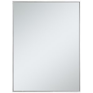 Elegant Decor Eternity 40&quot x 30&quot Contemporary Metal Frame Mirror in Silver