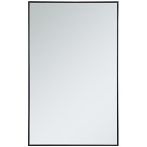 Elegant Decor Eternity 48&quot x 30&quot Contemporary Metal Frame Mirror in Black