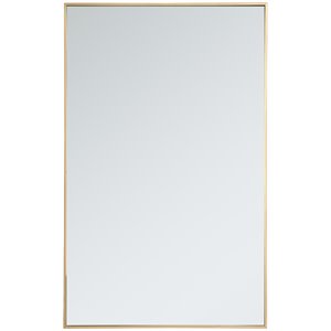 Elegant Decor Eternity 48&quot x 30&quot Contemporary Metal Frame Mirror in Brass