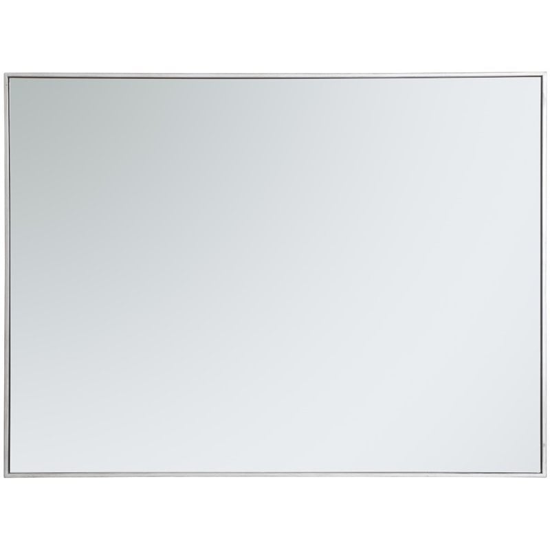 Elegant Decor Eternity 48 X 36 Contemporary Metal Frame Mirror In