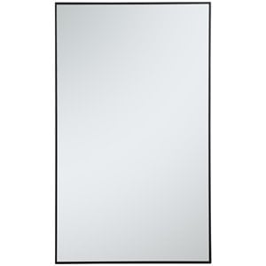 Elegant Decor Eternity 60&quot x 36&quot Contemporary Metal Frame Mirror in Black