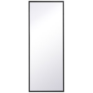 Elegant Decor Eternity 36&quot x 14&quot Contemporary Metal Frame Mirror in Black