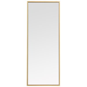 Elegant Decor Eternity 36&quot x 14&quot Contemporary Metal Frame Mirror in Brass