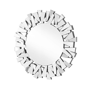 Elegant Decor Sparkle 40&quot Round Contemporary Sunburst Decorative Clear Mirror