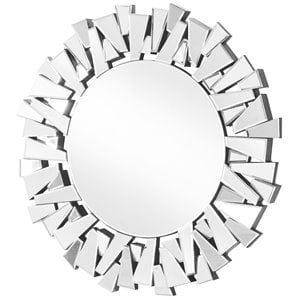 elegant decor sparkle contemporary sunburst decorative clear mirror (a)
