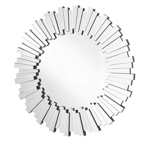 Elegant Decor Sparkle 40&quot Round Contemporary Sunburst Decorative Clear Mirror