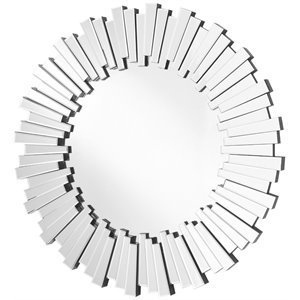 elegant decor sparkle contemporary sunburst decorative clear mirror (b)