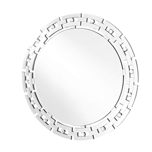 Elegant Decor Sparkle 36&quot Round Contemporary Decorative Clear Mirror